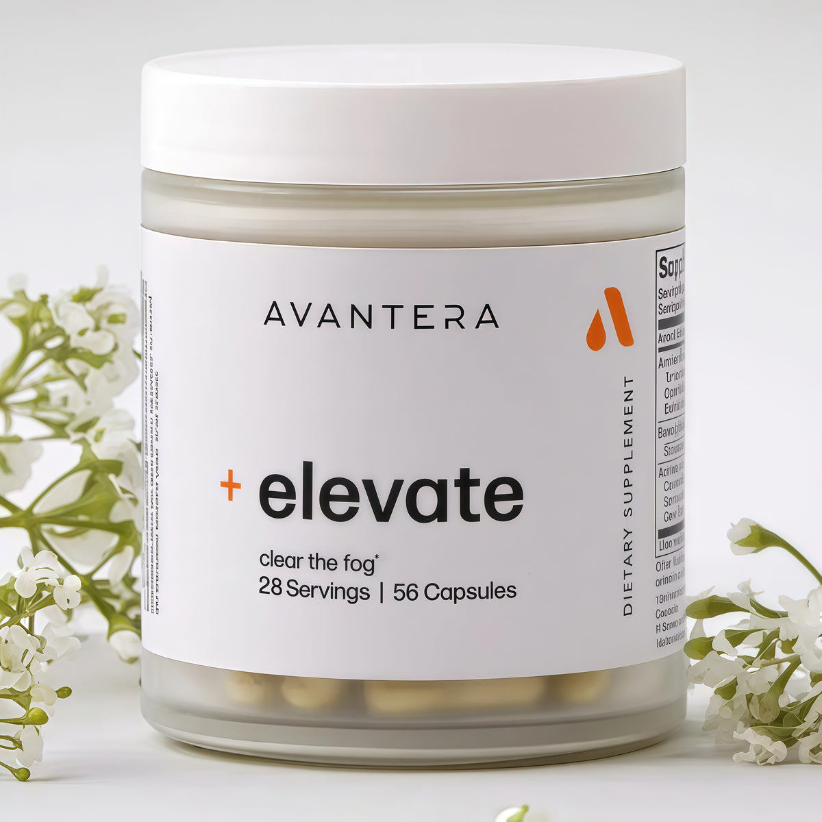 Avantera Elevate Premium Nootropic Supplement - Beat Brain Fog - Best Focus Supplements for Memory & Focus Support - Energy Without Crash - 56 Count Pills for Women & Men*